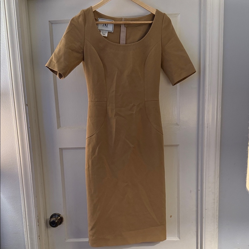Elegant Tan Midi Dress